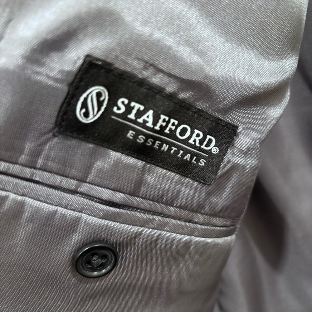 Stafford Black Tuxedo jacket and pants with Satin Lapels - Picture 4 of 8